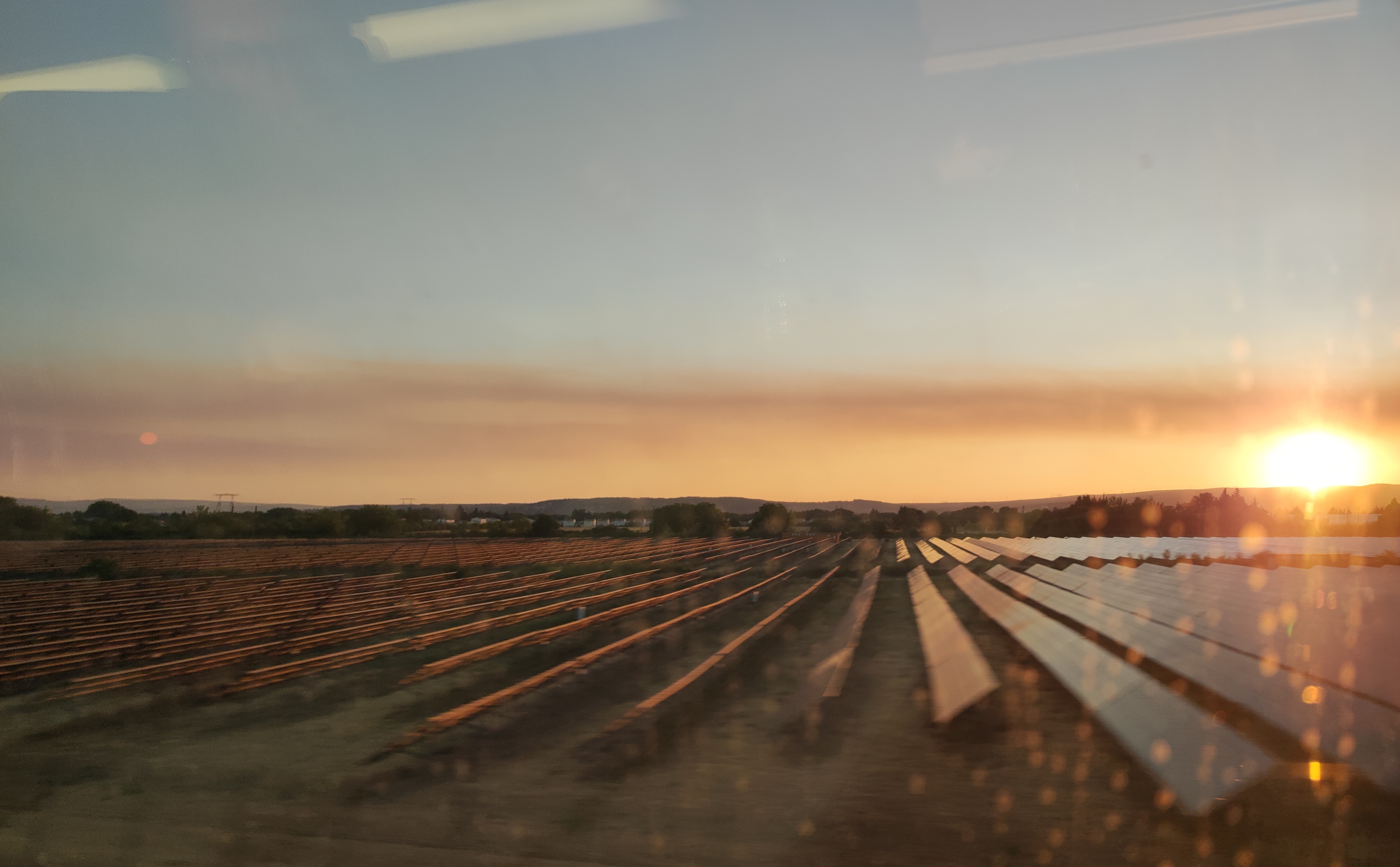 On the train from Nice to Agen, France